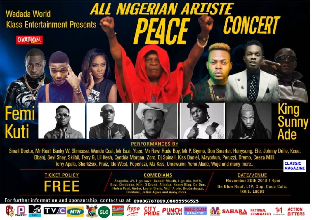 A show like no other. All Nigerian Music Artiste Peace Concert going ...